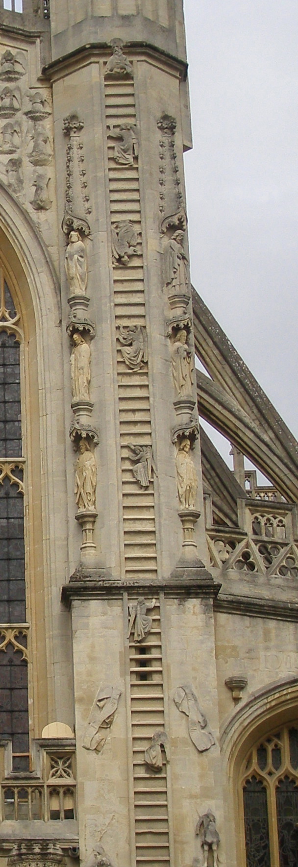 Detail--Jacobs Ladder, Bath Abbey