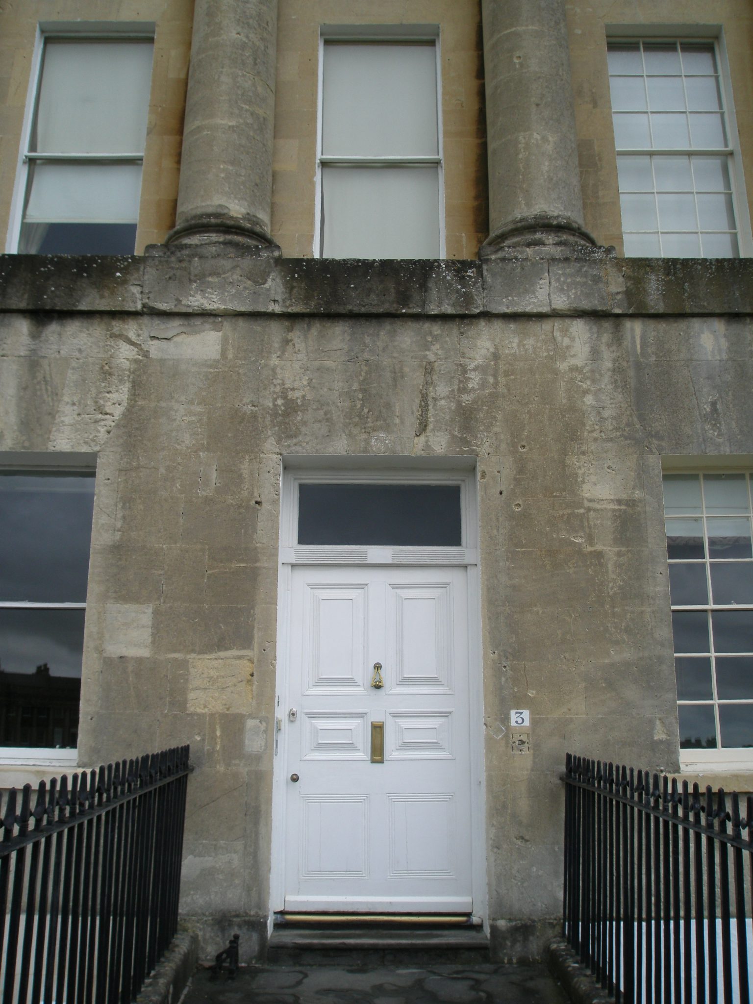 A Woefully Unadorned front door at The Crescent