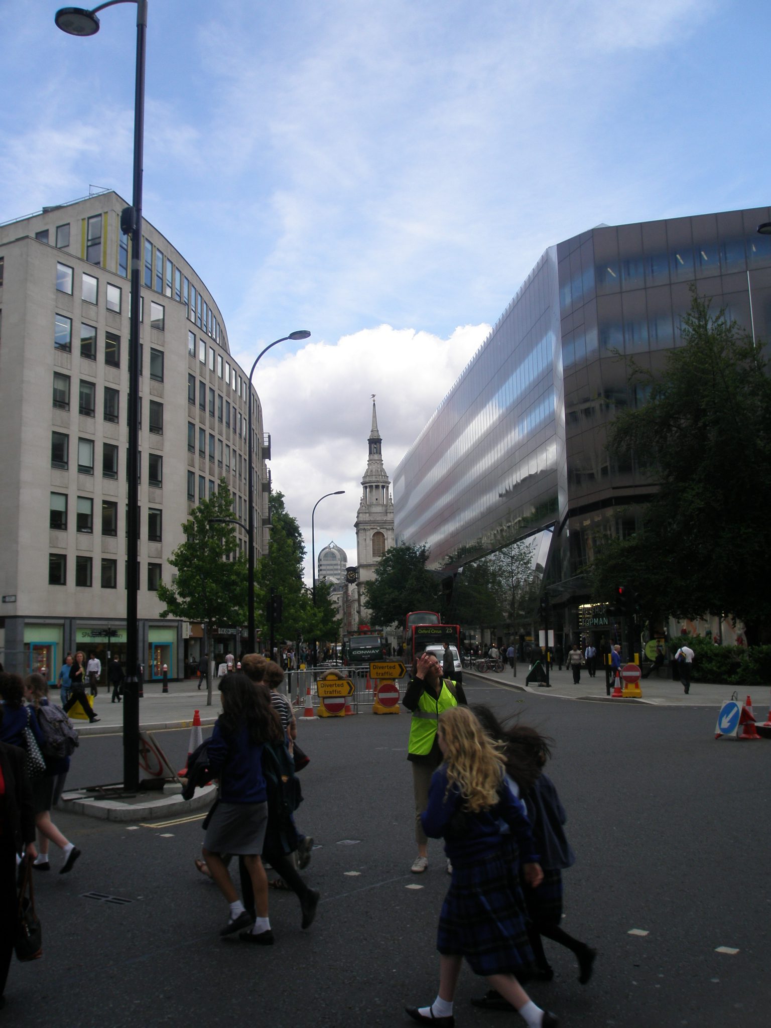 The spire of St.Mary-Le-Bow, is in the distance