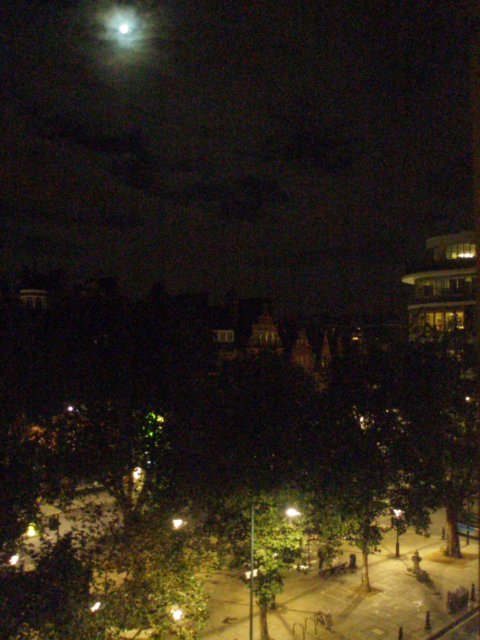 An insomniac's view from my room at the Sloane Square Hotel, after all the sensible people in London had gone to sleep.