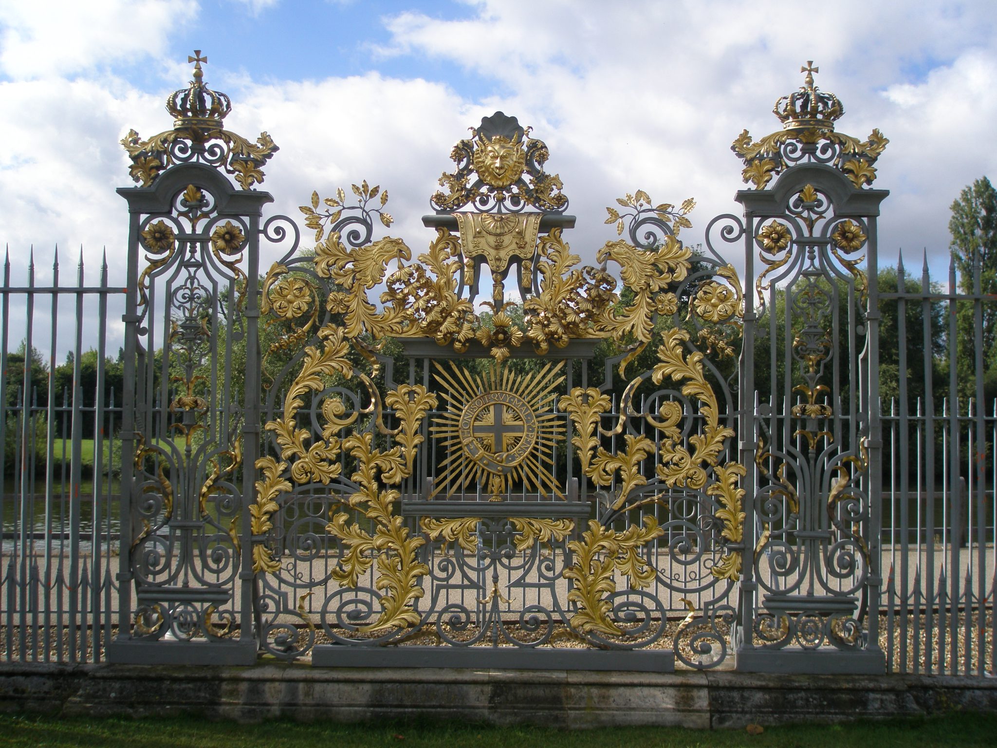 Gate, on the Thames-end of the Privy Garden. This ironwork was designed for William III by Jean Tijou, a French master blacksmith.