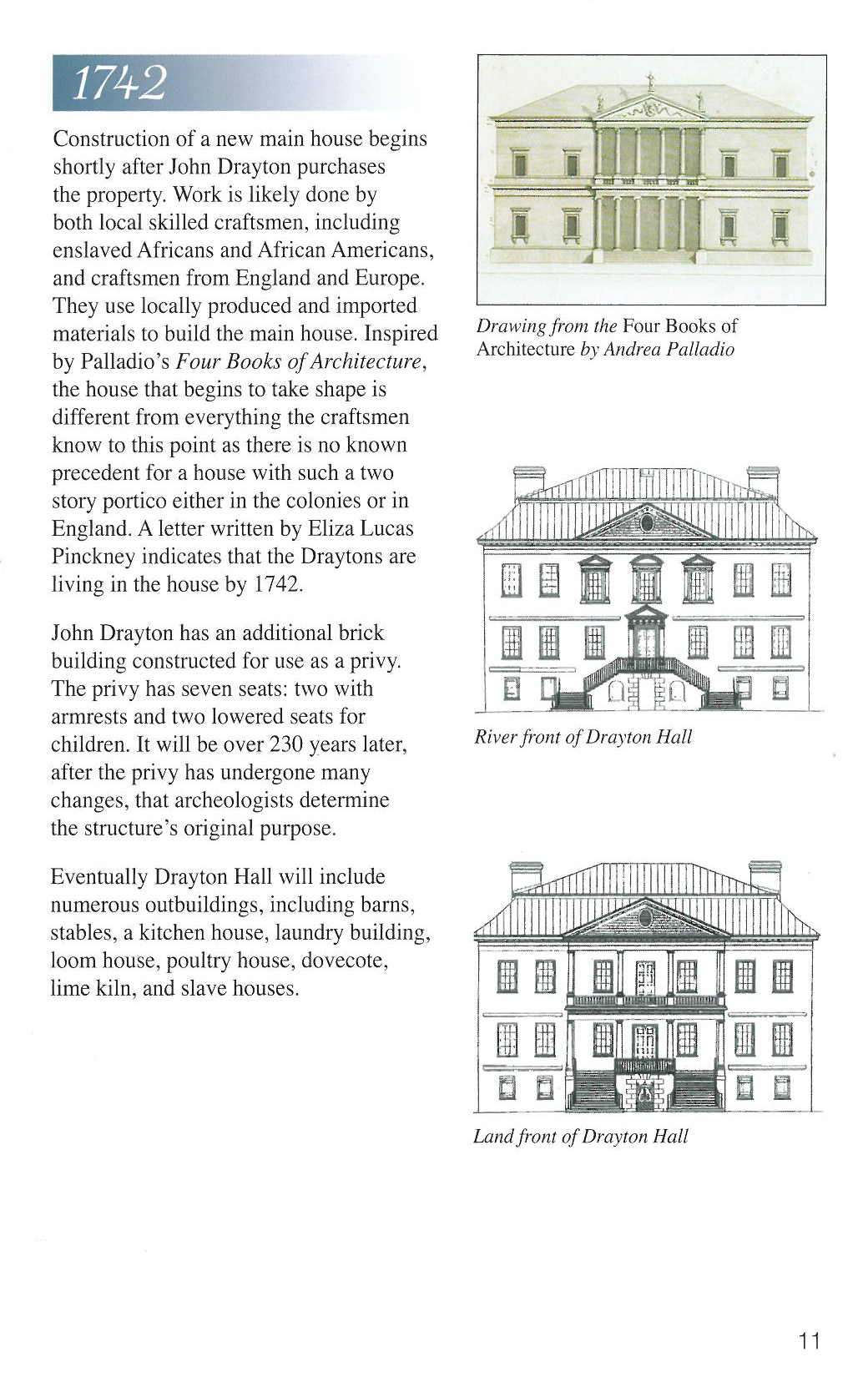 Palladian Inspiration. Image courtesy of Drayton Hall & The National Trust for Historic Preservation.