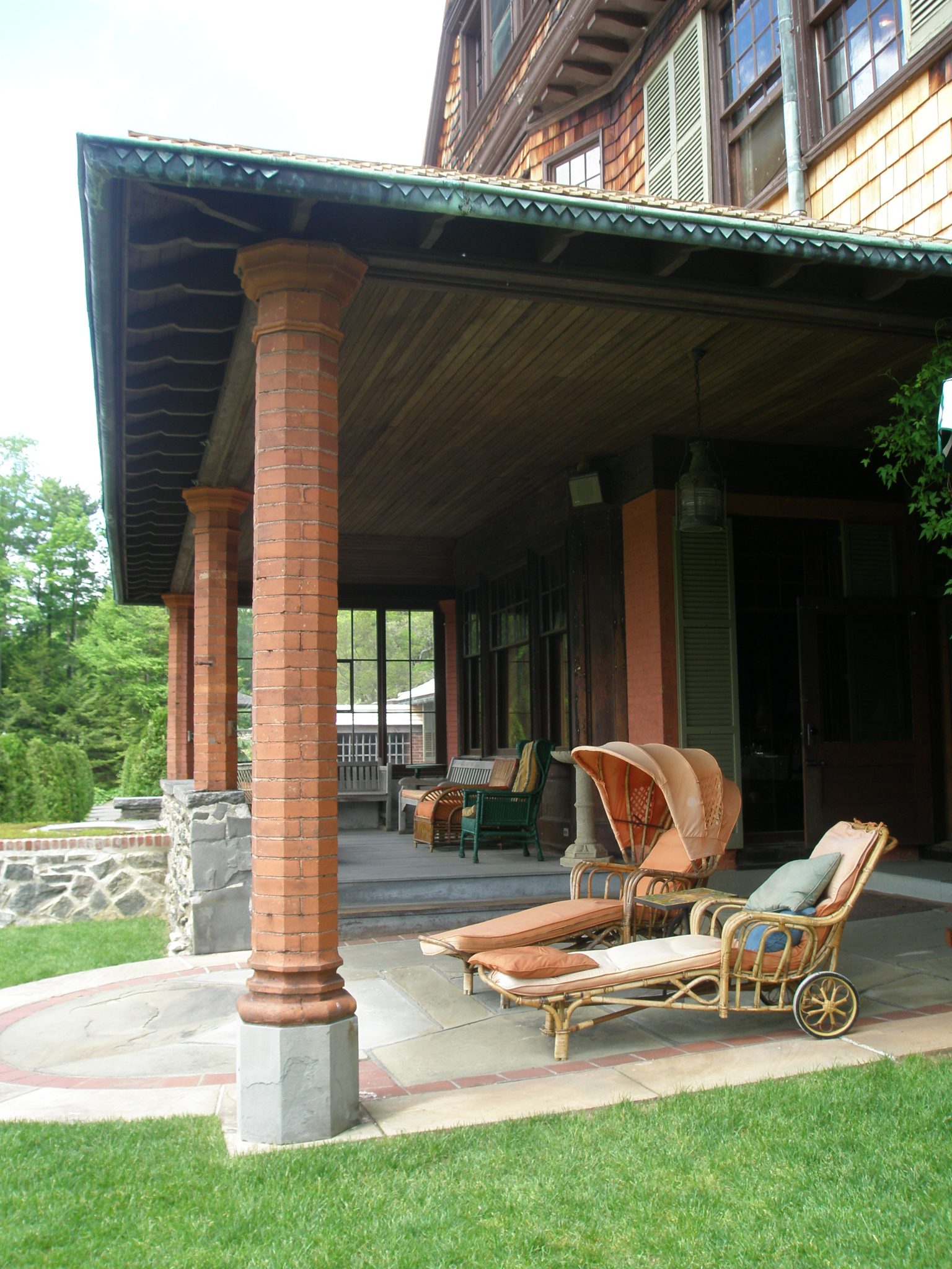 Porch overlooking the Top Lawn