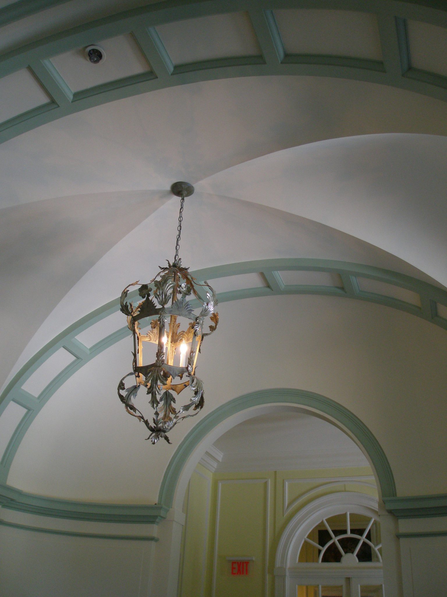 Detail of ceiling, in Main Floor Gallery