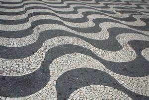 The Curves of Roberto Burle Marx's 1970 pavement design for the boardwalk at Rio de Janeiro's Copacabana Beach. I'll bet anything that Mr. Marx had seen photos of Naumkeag's Rose Garden.
