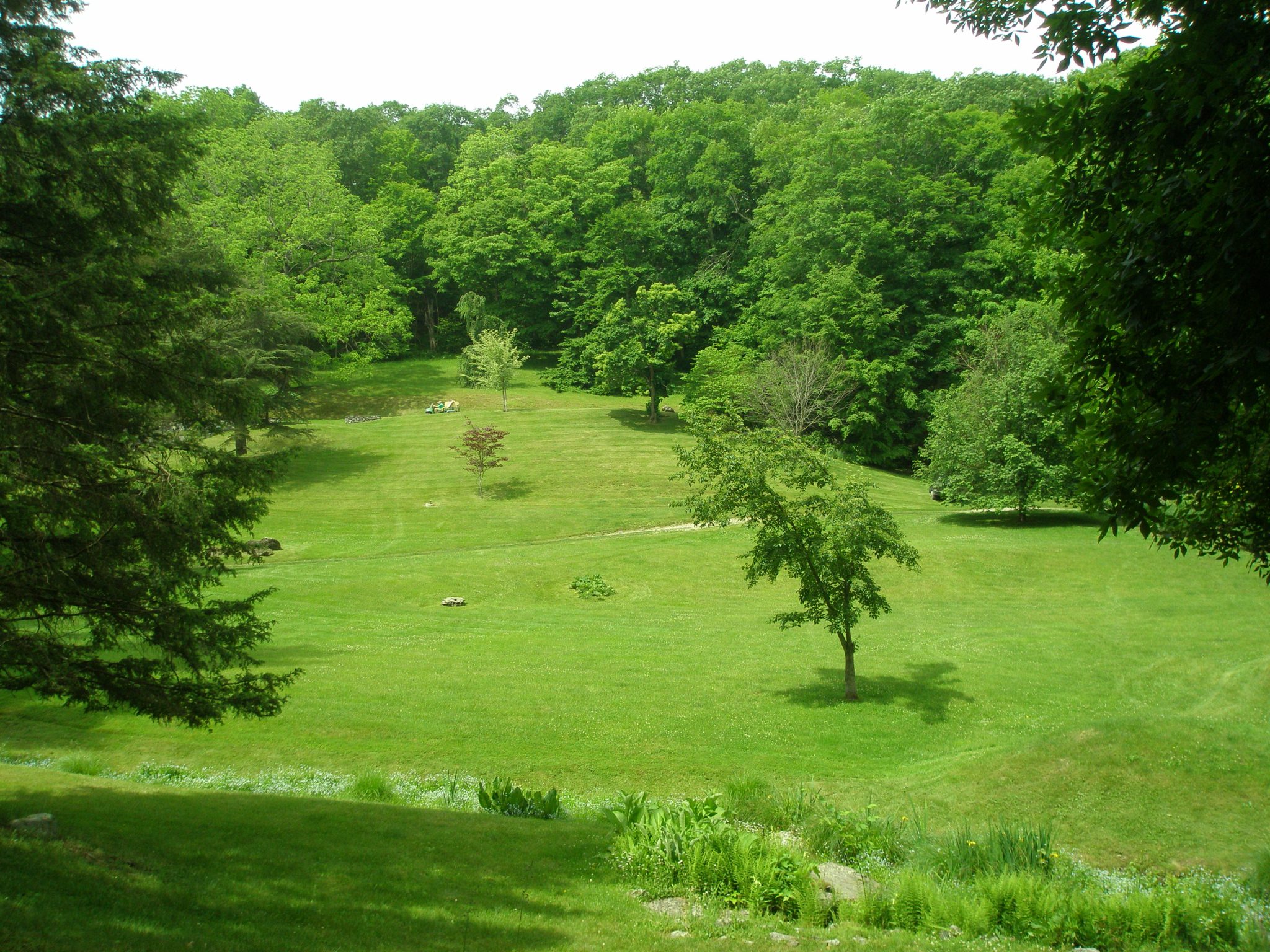 Looking down at the North Lawn from Tiptoe Rock