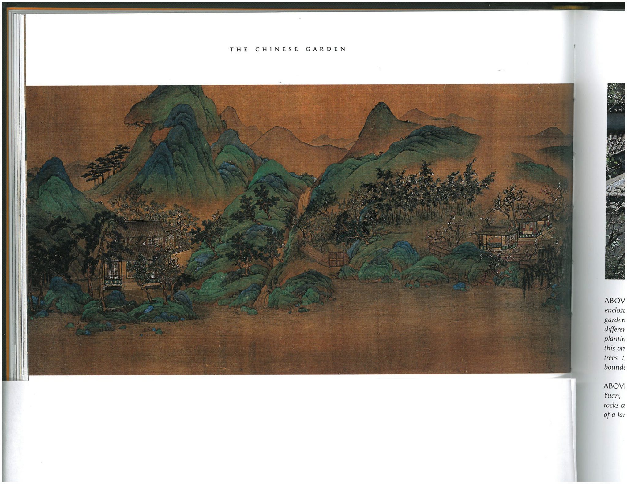 Wang Chuan scroll (detail). Copy after Wang Wei (699--791). Image courtesy of THE CHINESE GARDEN, by Maggie Keswick.