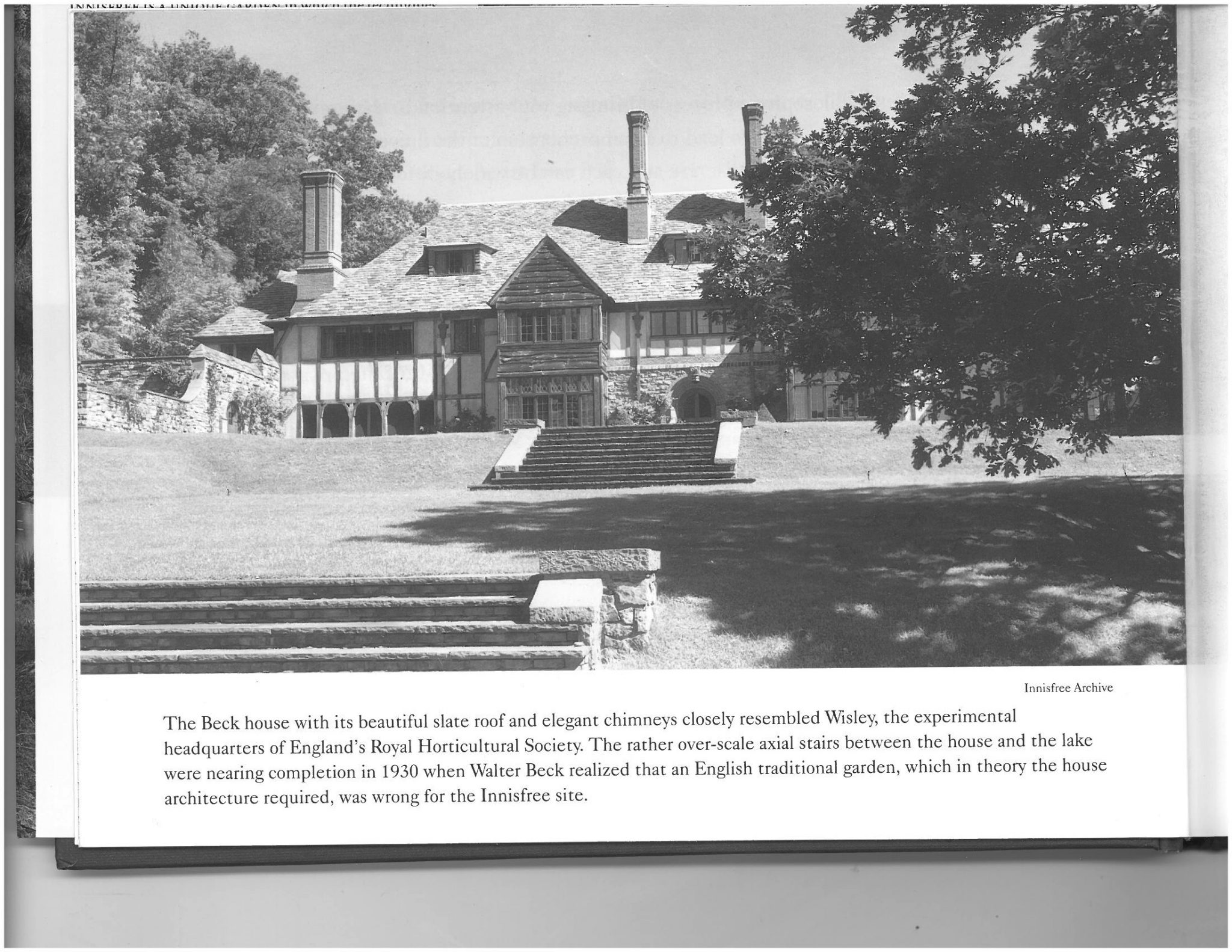 The home of Marion and Walter Beck. Image courtesy of INNISFREE: AN AMERICAN GARDEN, by Lester Collins