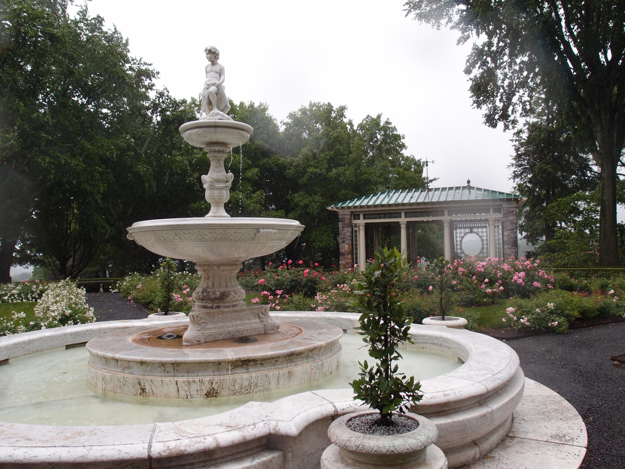 A closer look a the Rose Garden's Fountain