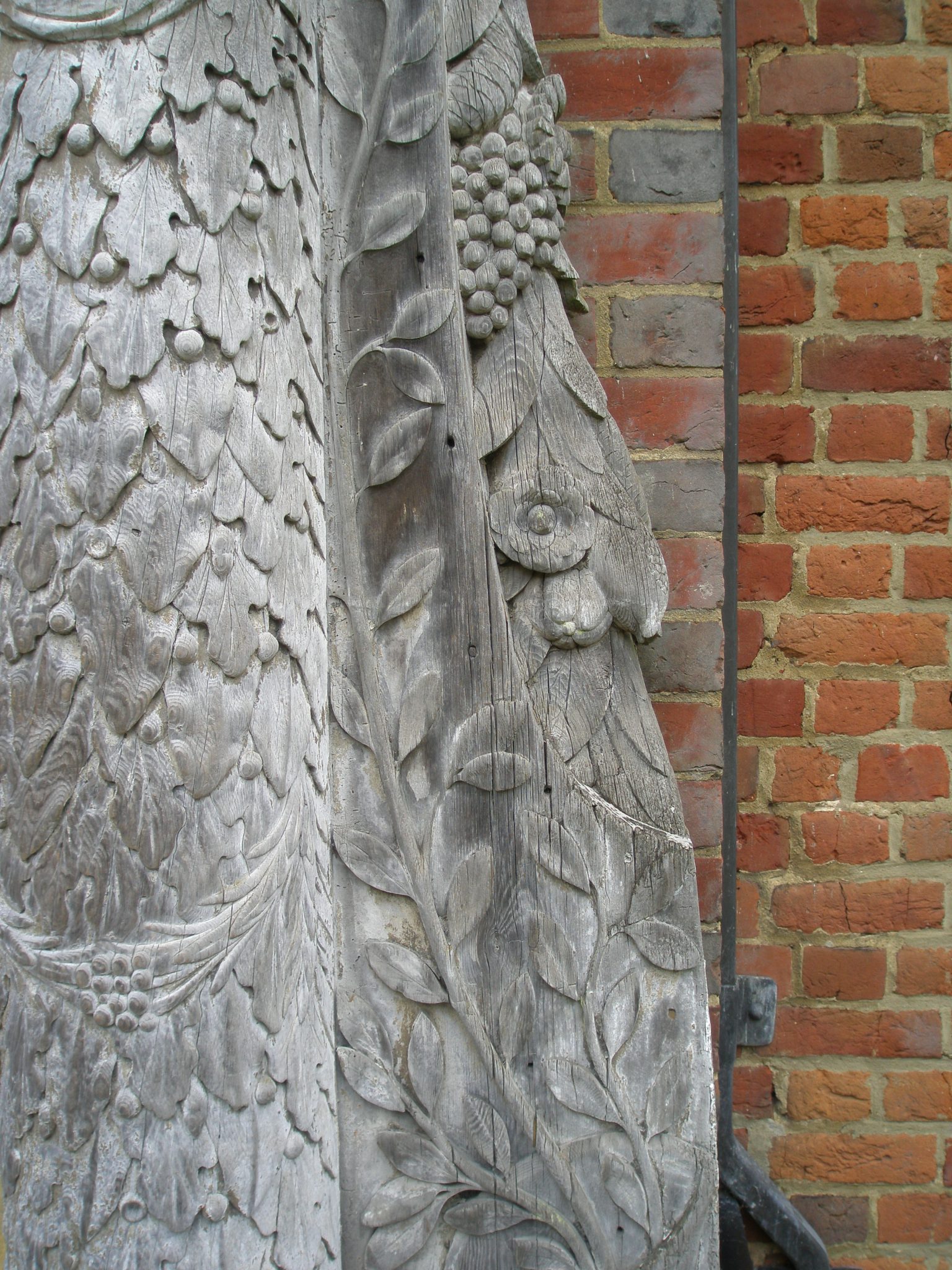 Detail of wooden doorcase at Front Entry to Chartwell.