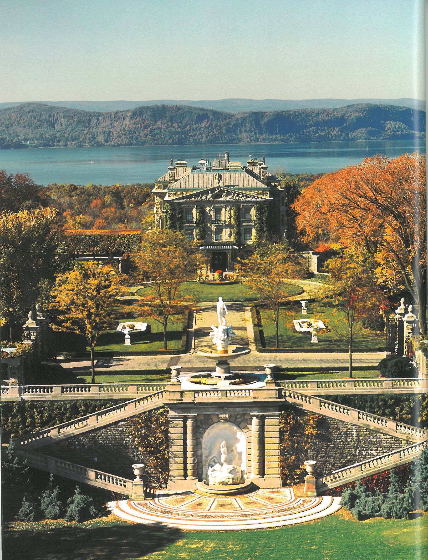A Bird's Eye view of Kykuit. Image courtesy of "Kykuit," by Henry Joyce and the Historic Hudson Valley Press.
