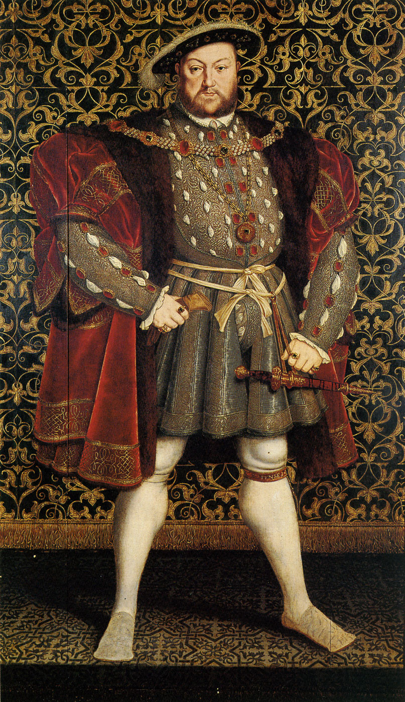 Henry VIII in his Rampant Prime. Painting by Hans Eworth, after the famous portrait by Hans Holbein. Image courtesy of Chatsworth House.