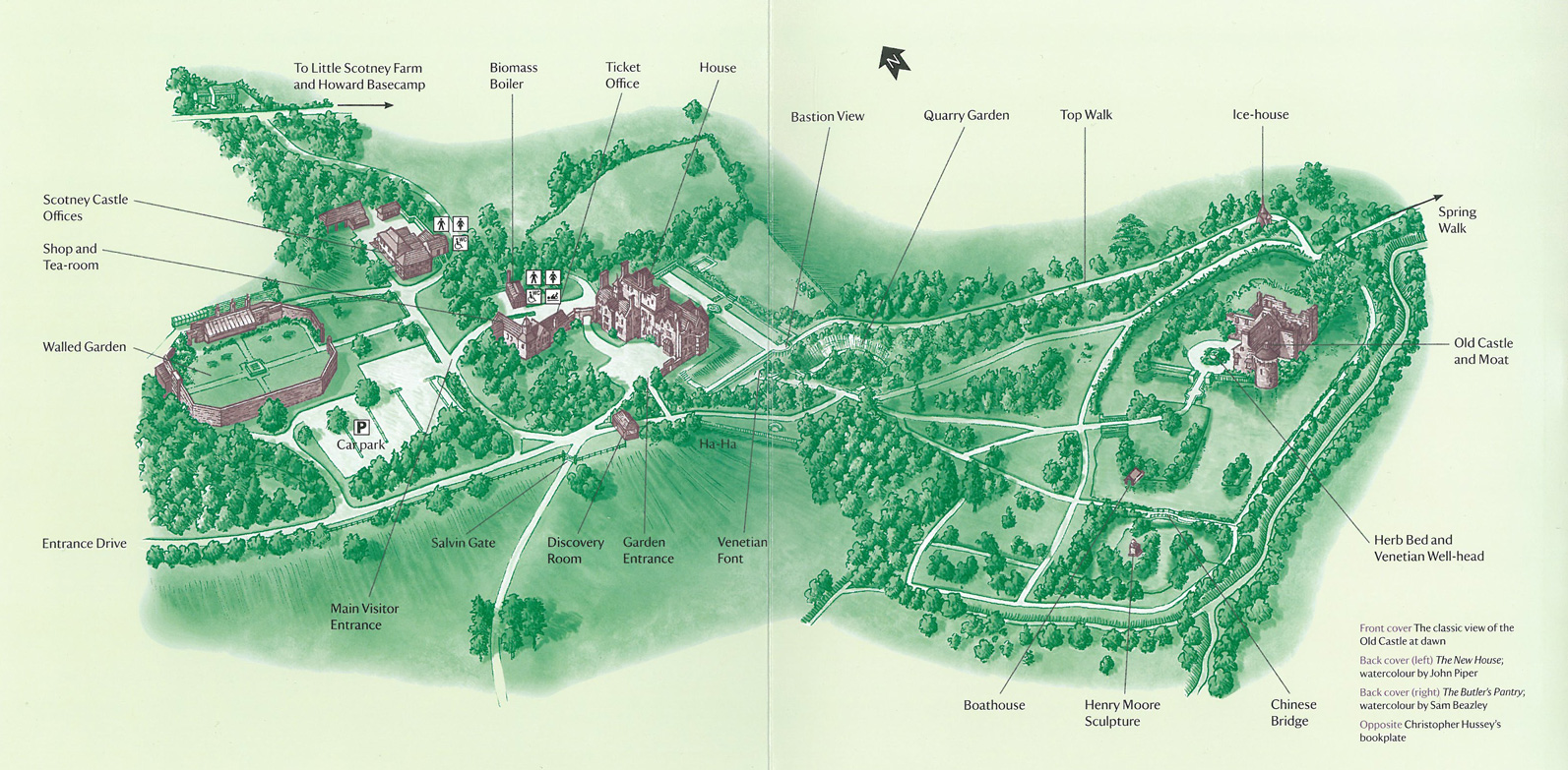 Map of the Grounds at Scotney Castle. Image courtesy of The National Trust.
