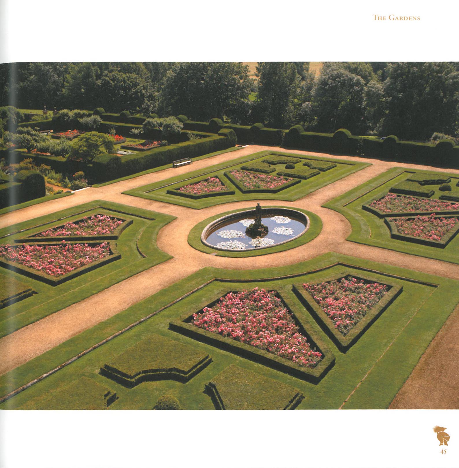 The Italian Garden, as seen from the highest floor of the House. Image courtesy of Penshurst Place.