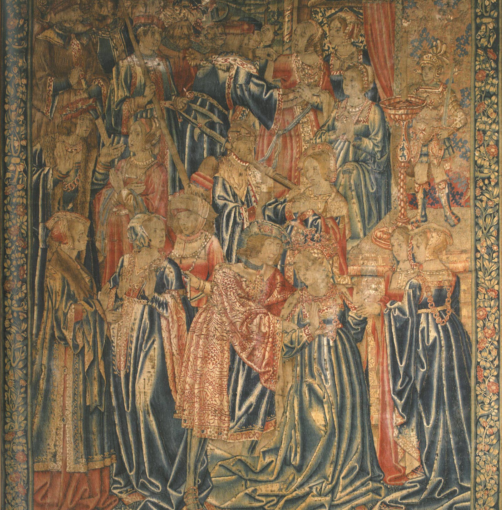 Detail of a 16th century Tournai Tapesty in the Tapestry Room. Image courtesy of Penshurst Place.