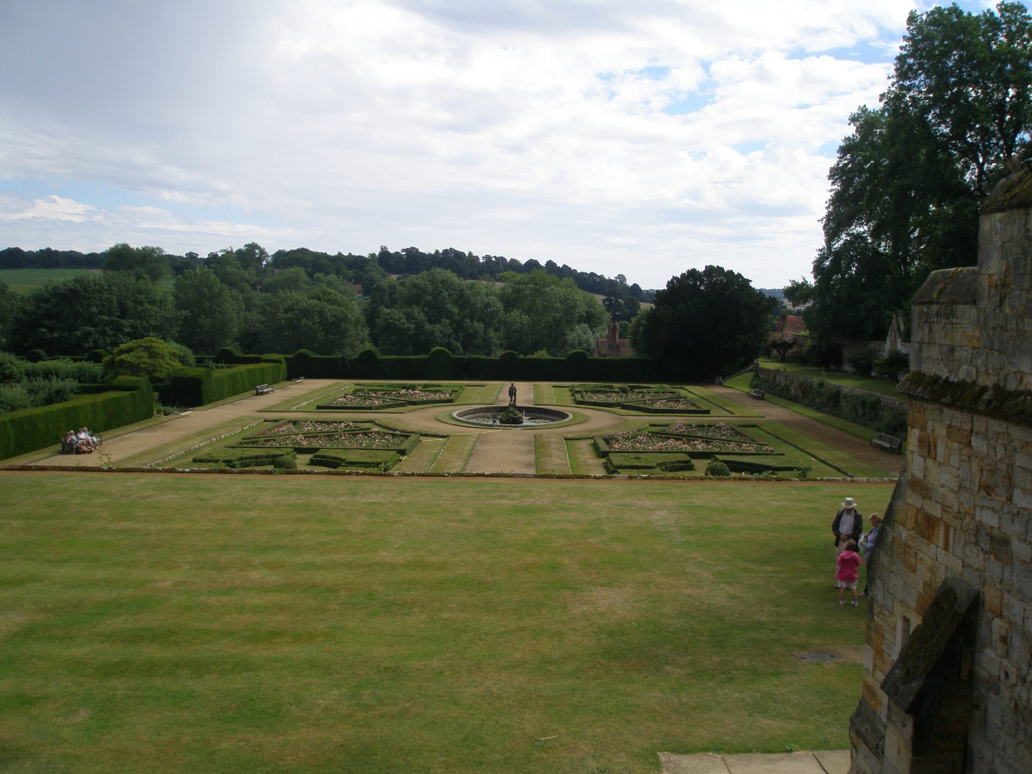 A view across the Italian Garden, from the South Lawn