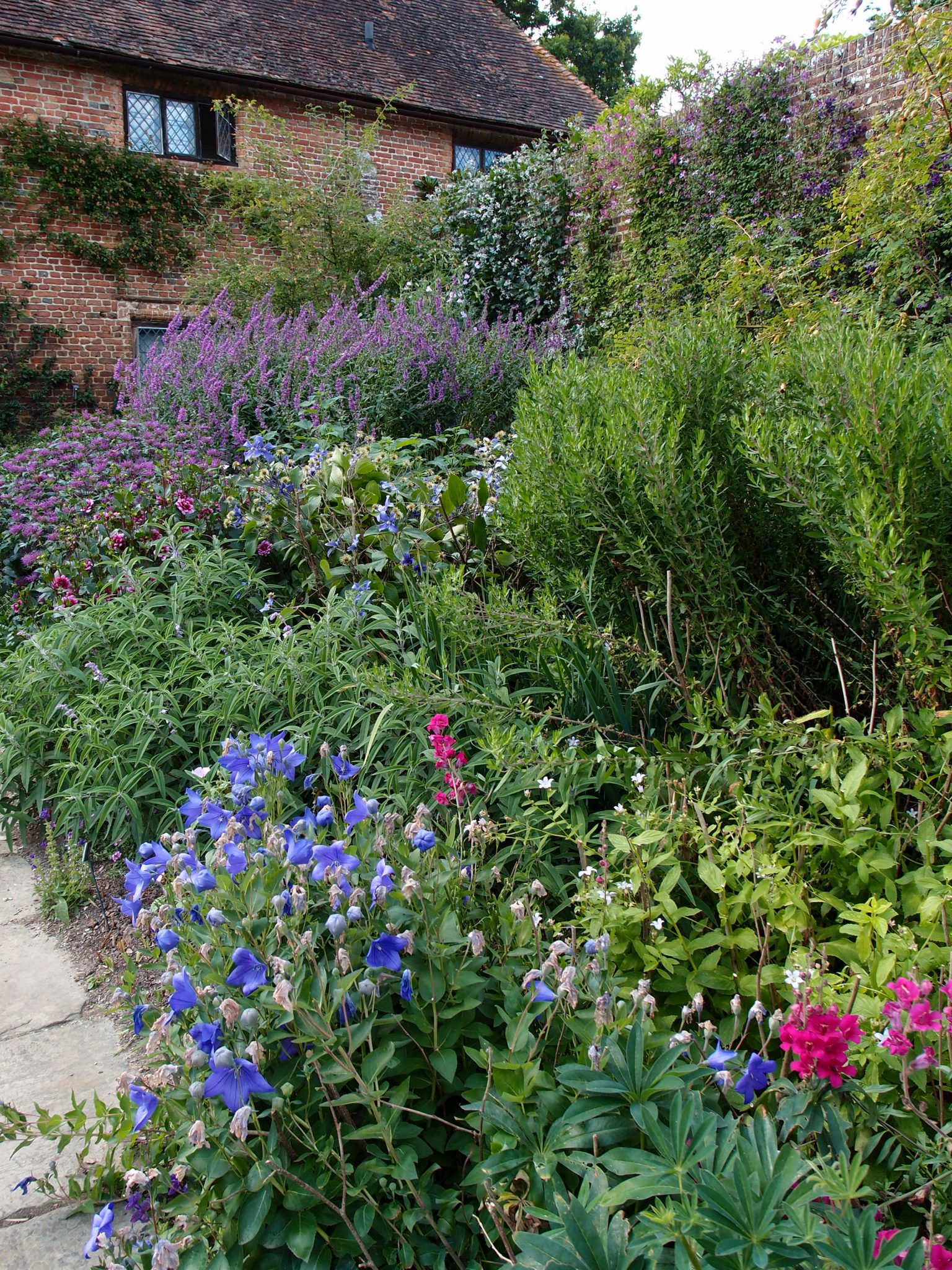 Vita planted the Purple Border with a clever mix of pinks, blues, lilacs and...yes, purples.