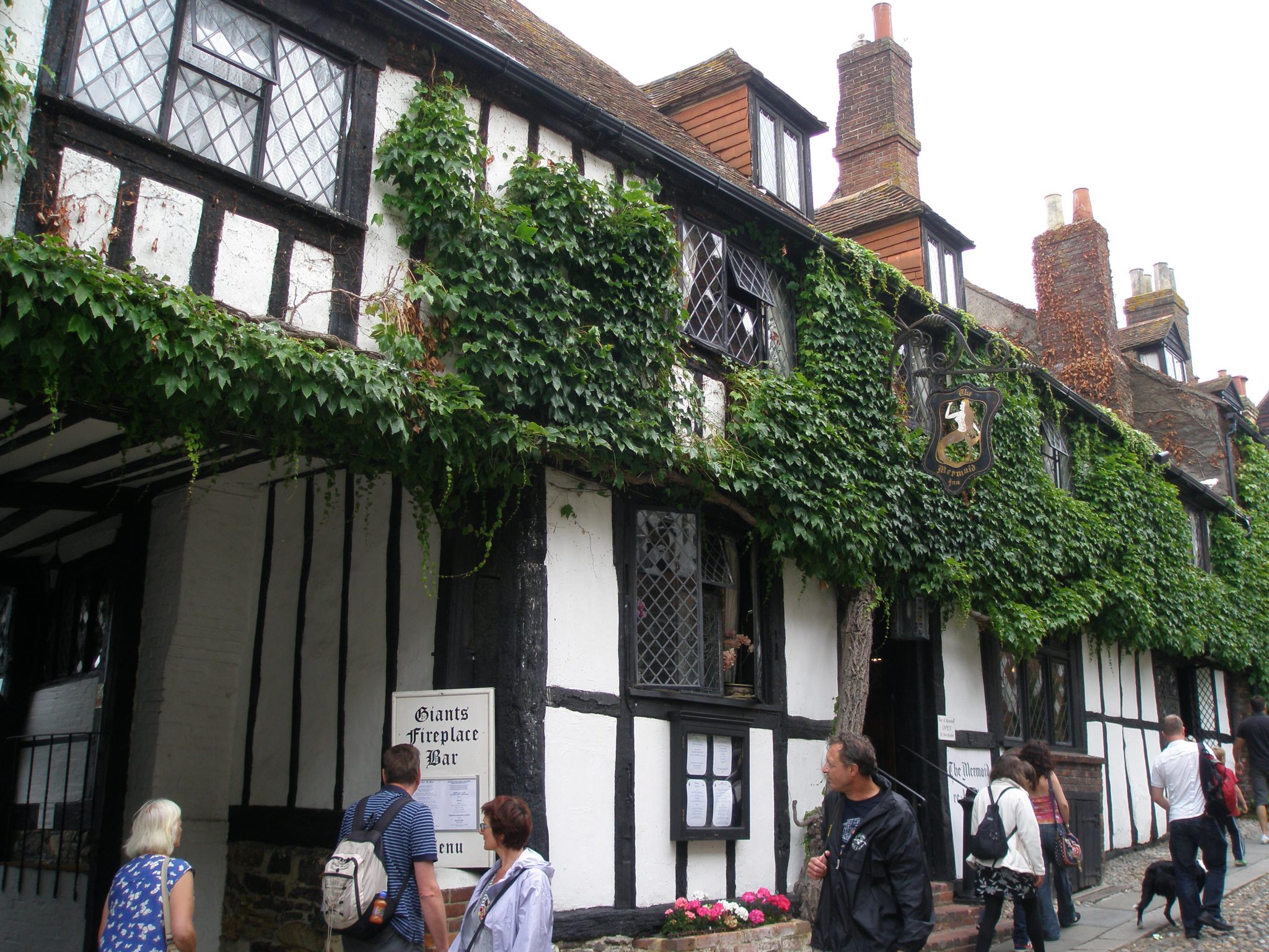 The Mermaid Inn. Some of the timbers of the Inn were taken from ships that had been disassembled. For those so-inclined (which I'm NOT), the Mermaid Inn is reputed to be one of the most-haunted buildings in England. Of the Inn's 31 bedrooms, 6 are said to be plagued by ghostly visitors.