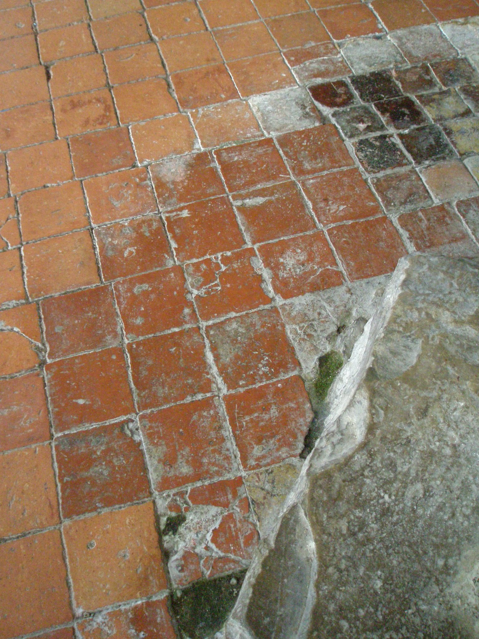 The much-trodden floor tiles of the Church of St.Augustine
