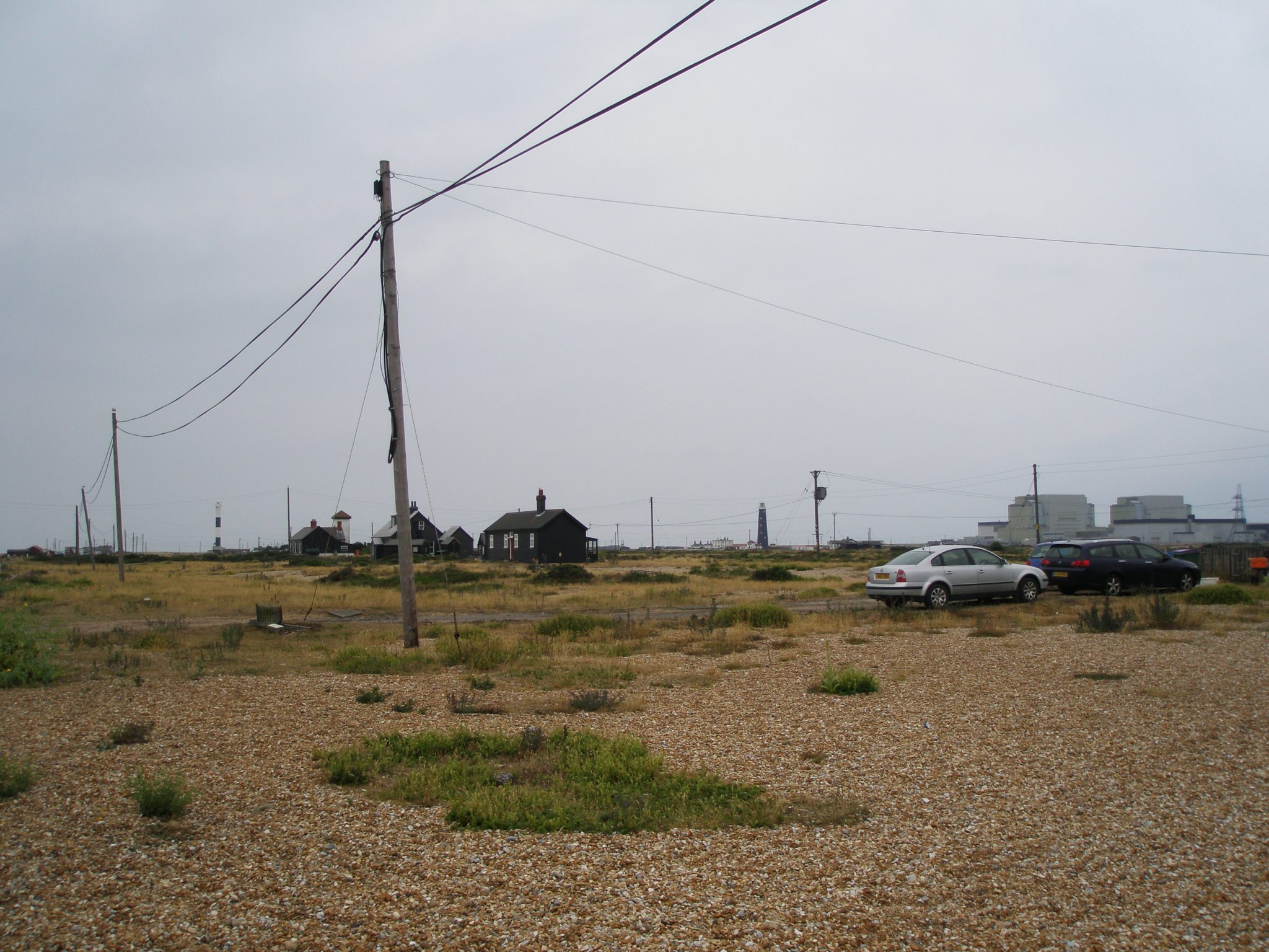 View from Prospect Cottage's garden or the Dungeness Nuclear Power Station, on August 7, 2013