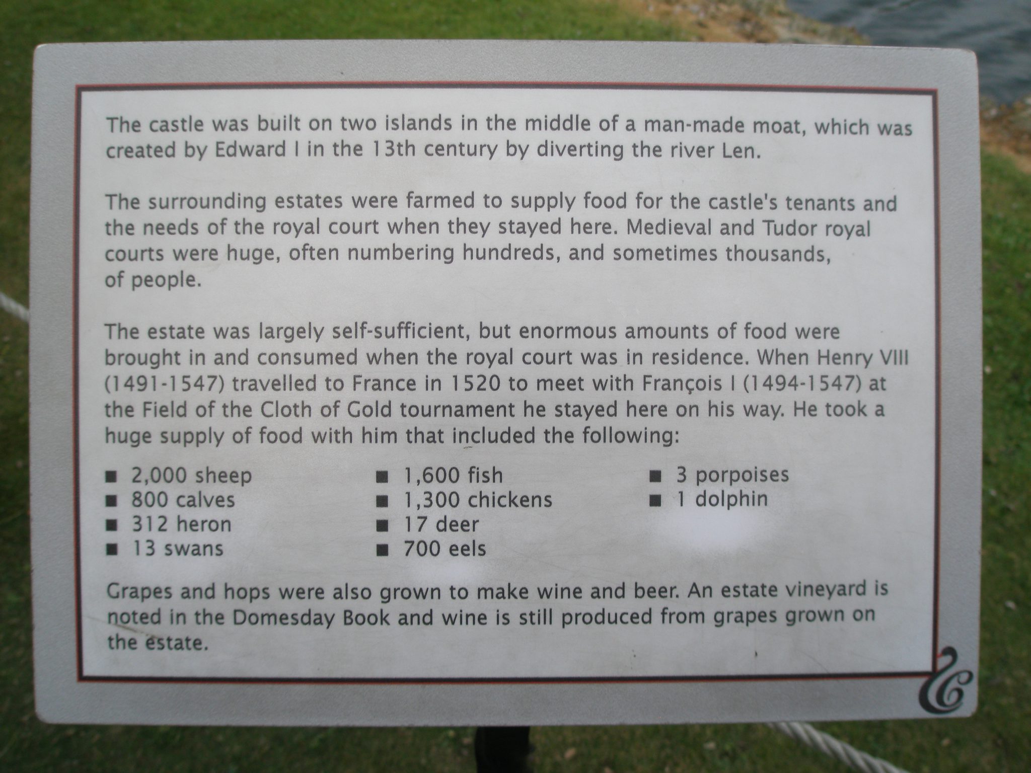 The Estate at Leeds Castle was nearly self-sufficient.