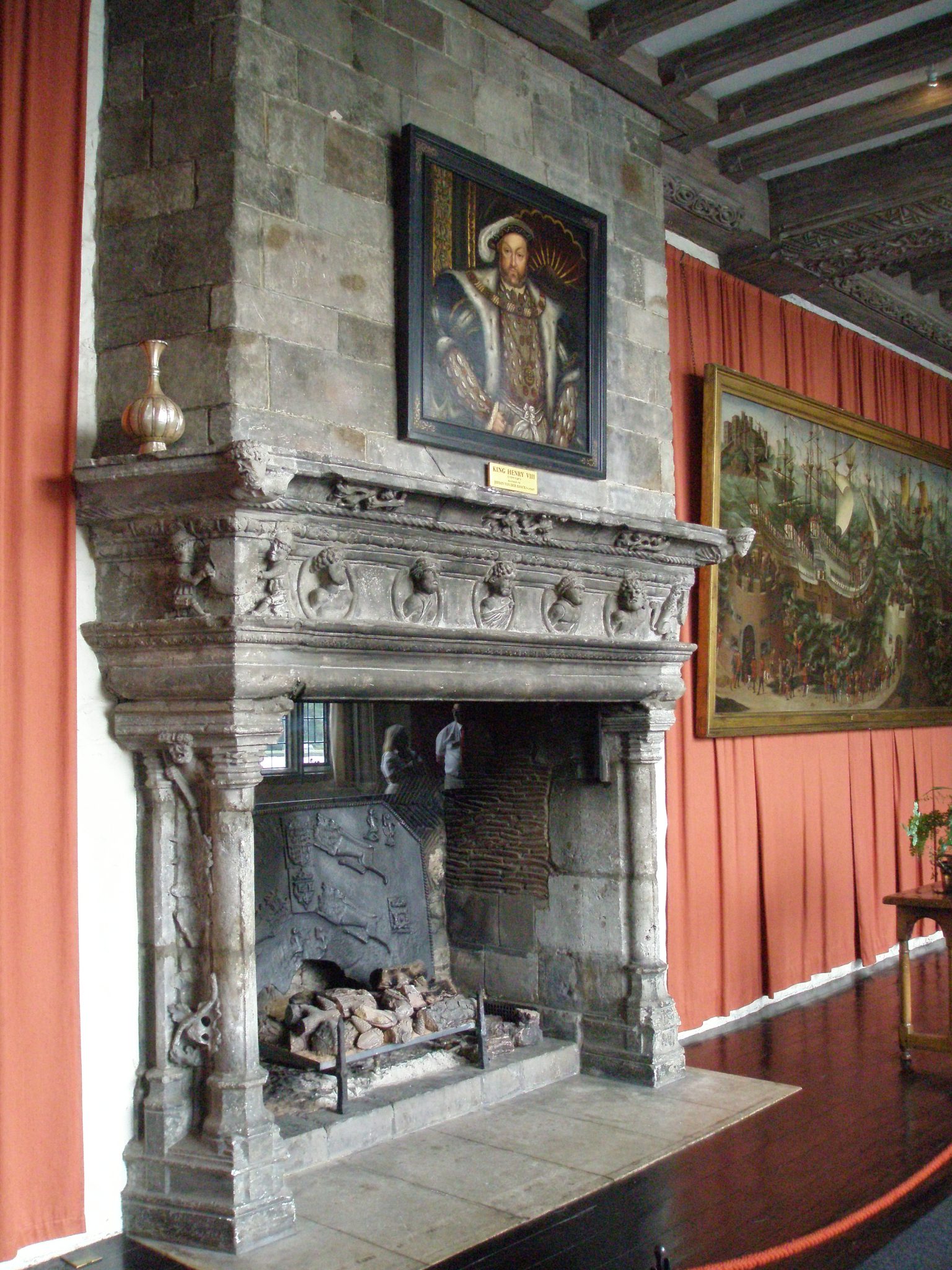 A closer look at the mantle in Henry's Banqueting Hall