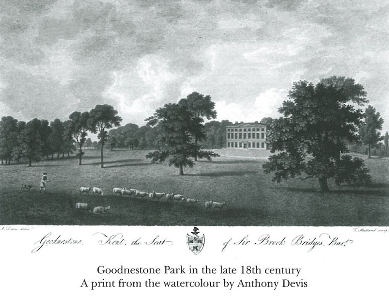 The 3rd Baronet's changes to the landscape around Goodnestone Park. This is Goodnestone, as Jane Austen saw it. Image courtesy of Goodnestone Park.