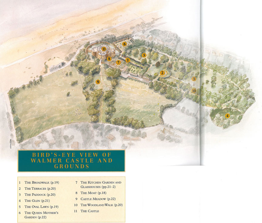 Map of the Grounds at Walmer Castle. Image courtesy of Walmer Castle.