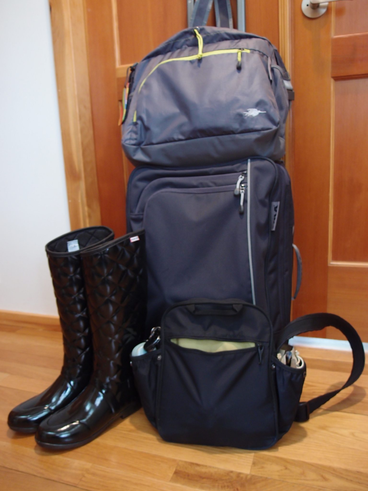 Apart from the clothes on my back, this is all I'll drag along, during my 41-day journey to England and Italy.
