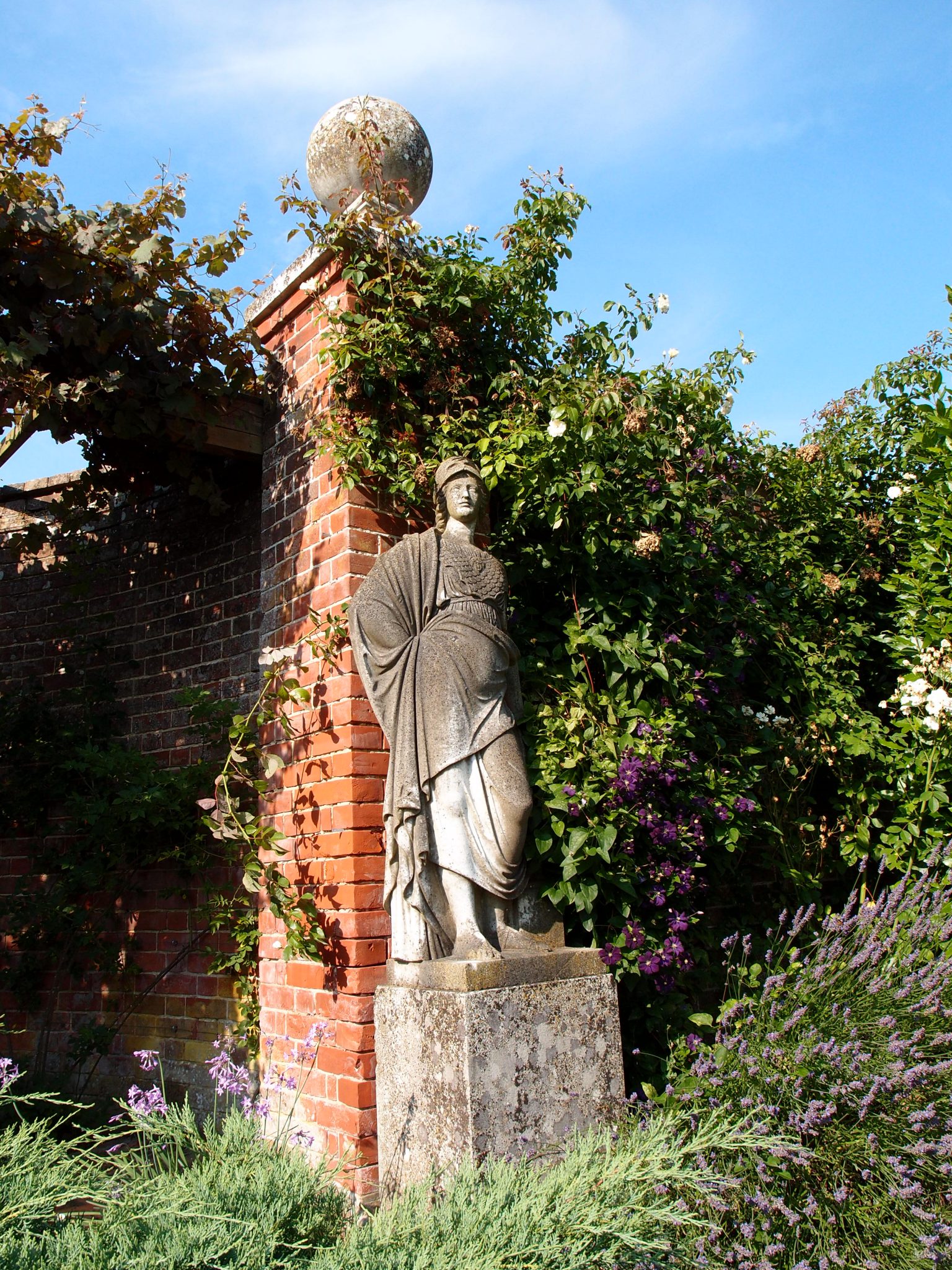 A more modestly-attired Lady stands guard in the Italian Garden