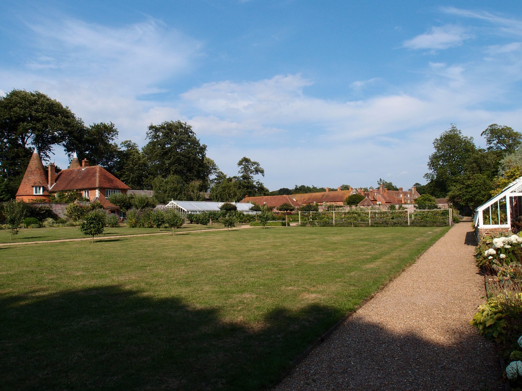 A view over the Walled Garden, as we stand in its southwest corner