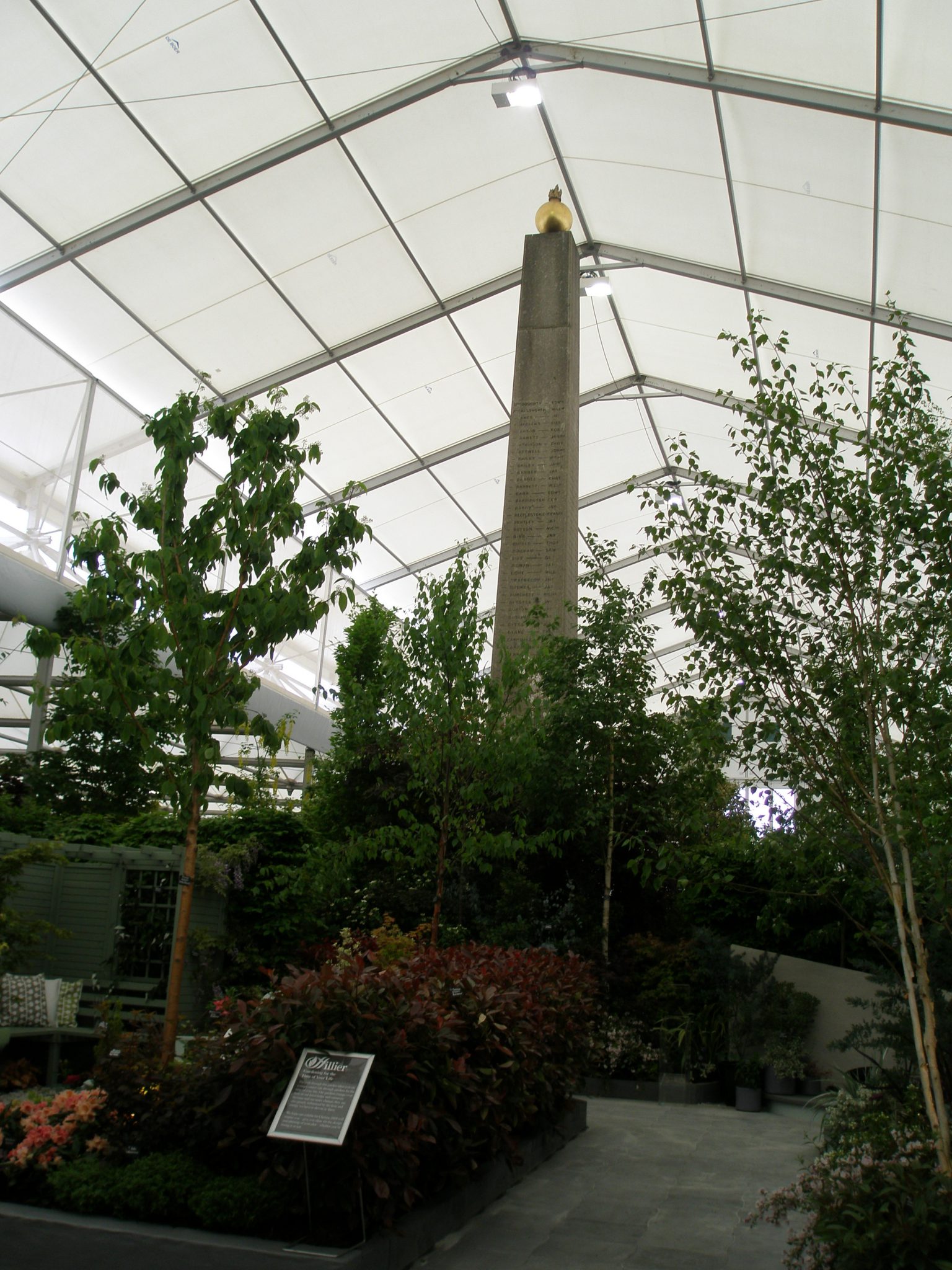 Here's that same obelisk, now become the Center, in the Great Pavilion...way back when, on May 17th, 2009.