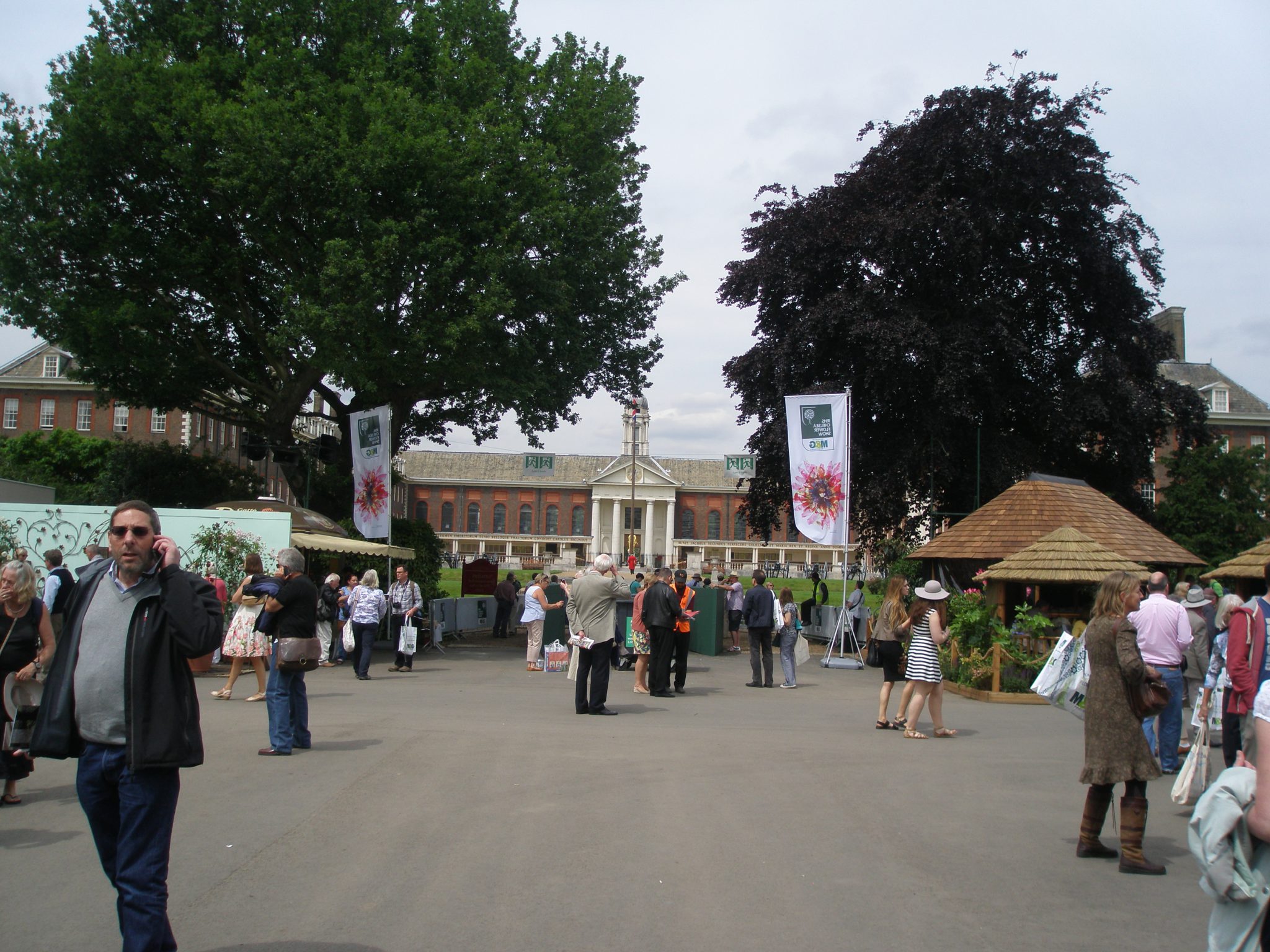 The Royal Hospital, seen from the grounds of the Chelsea Flower Show.