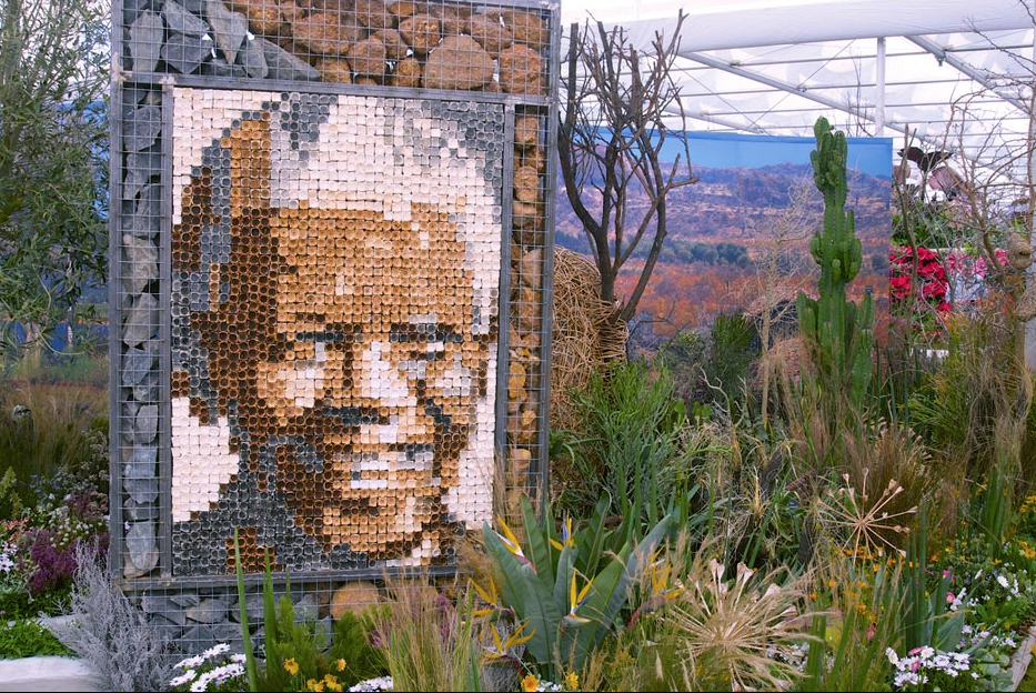 Nelson Mandela's face...in rocks? Image courtesy of the RHS.
