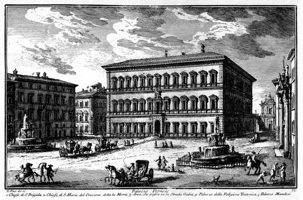 Etching of Piazza Farnese
