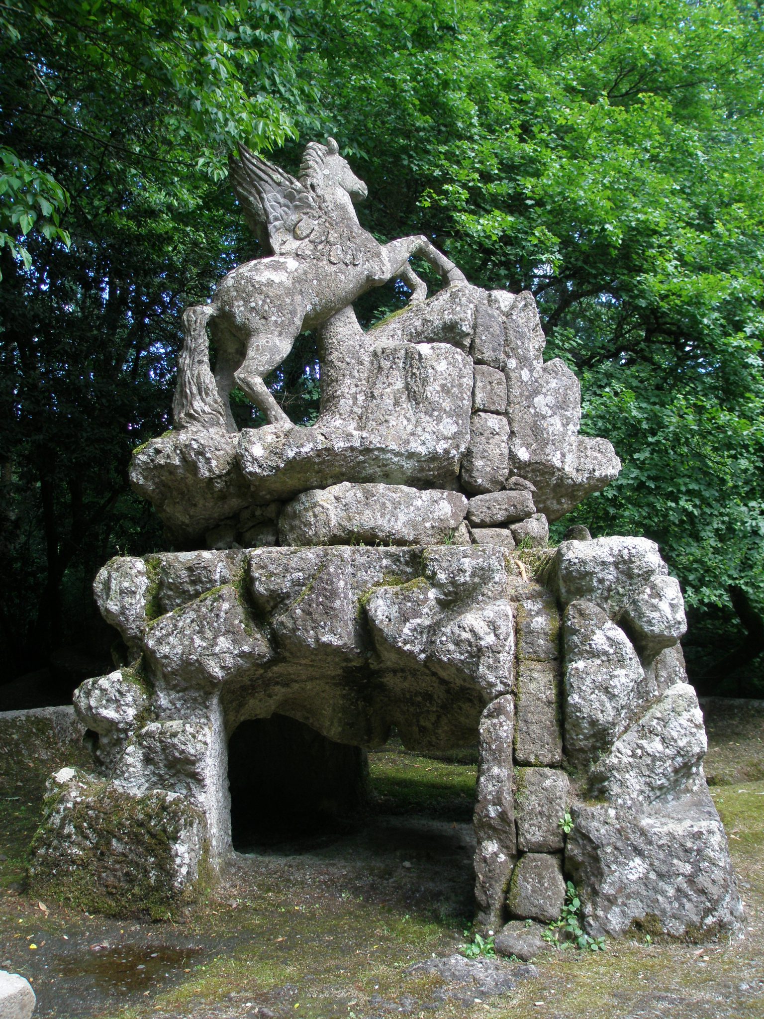 Rear view of Fountain of Pegasus