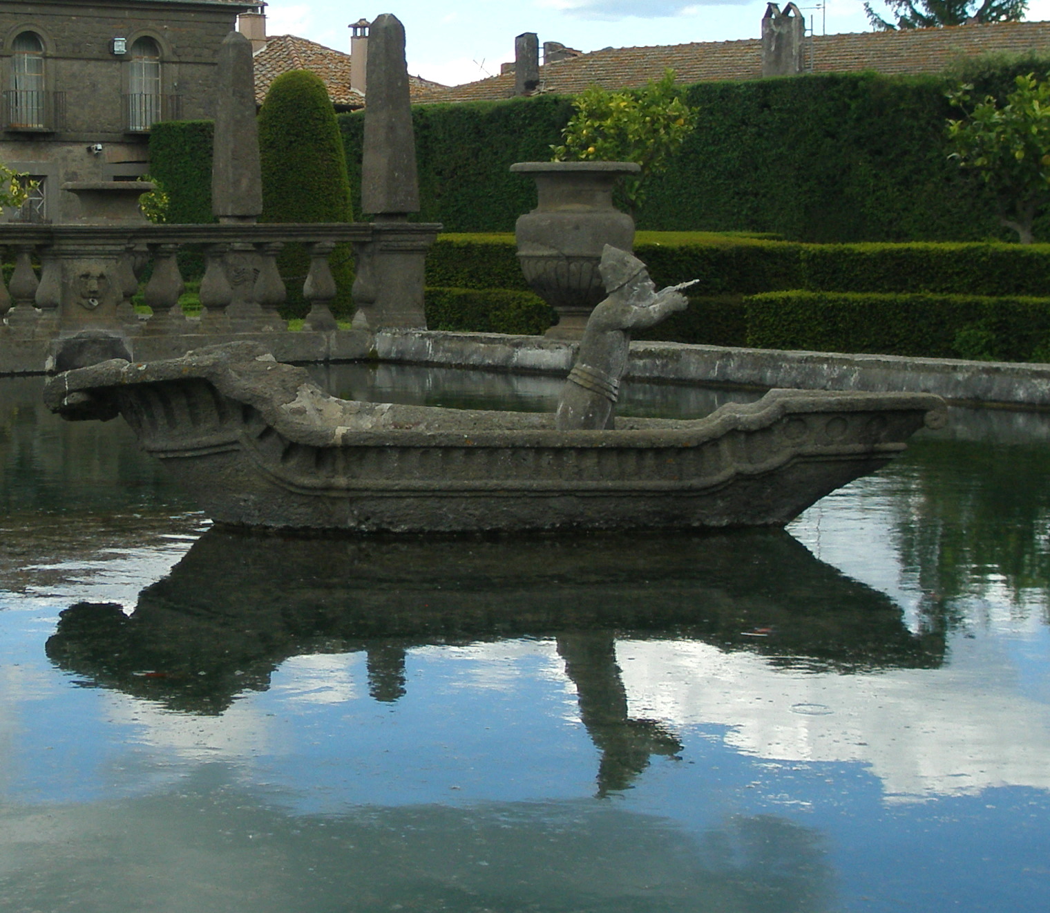 One of the four (very cool) Stone Boats, which adorn the pools around the Island.