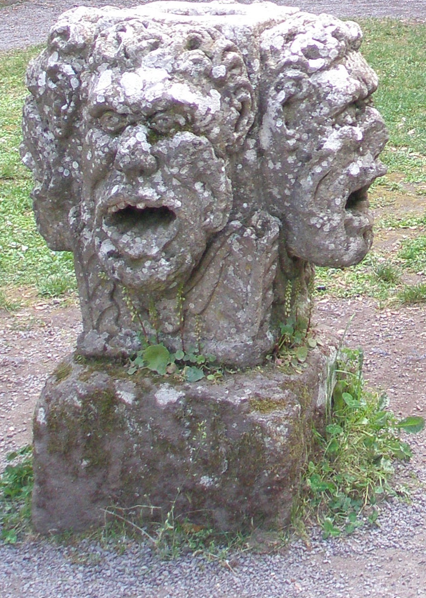 a Four-Faced Herm, in the courtyard of the Fountain of the Deluge
