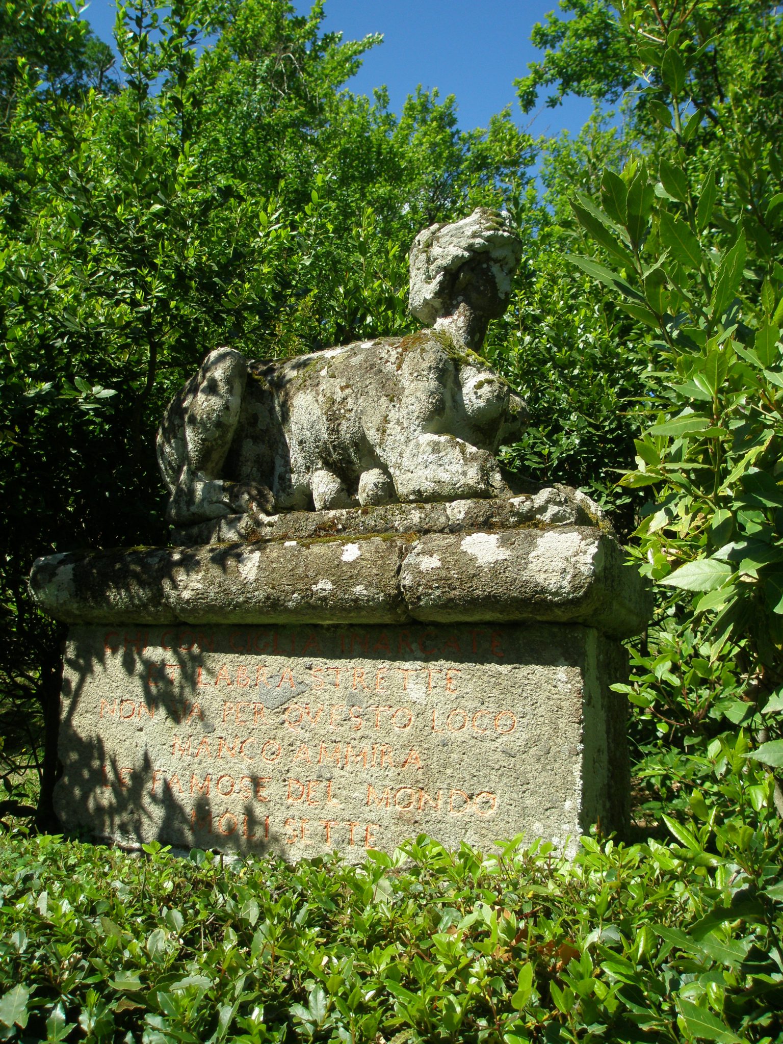 One of a pair of Sphinxes, at the entrance