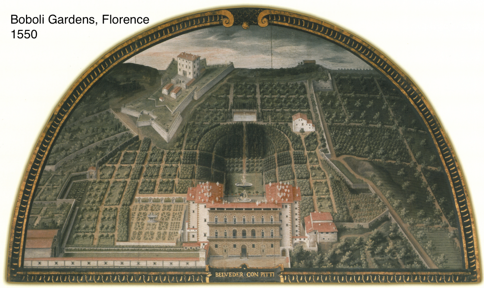 The Boboli Gardens, adjacent to the Pitti Palace, in Florence
