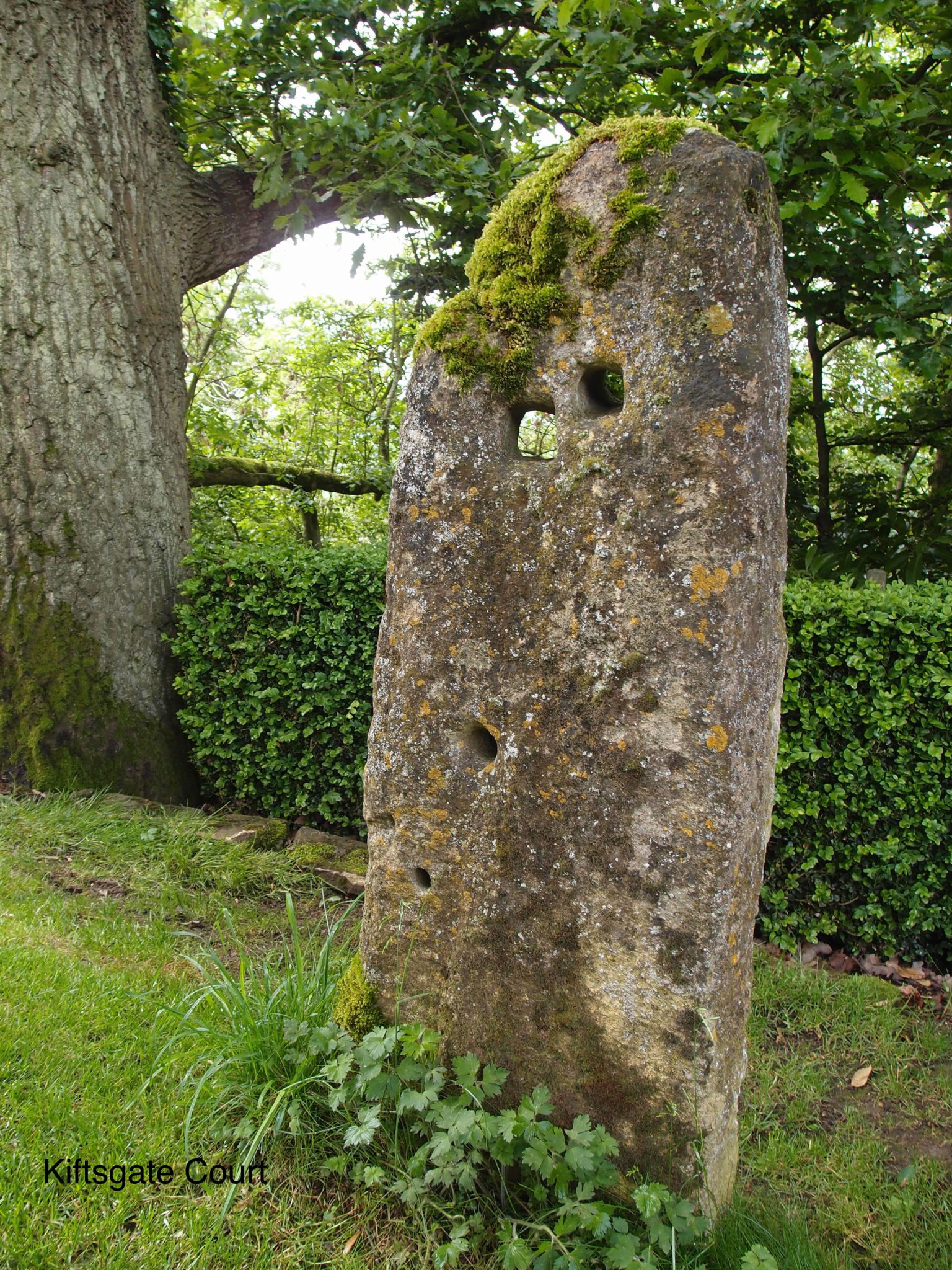 Near the Yellow Border, an old stone gatepost rescued from a nearby field has become a piece of sculpture.
