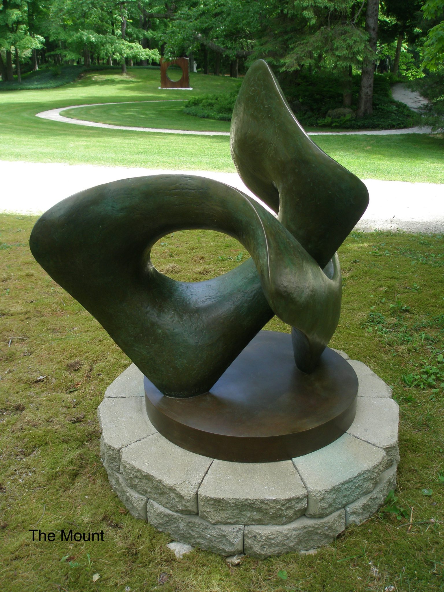 Sculpture, near the carriage road by the Main House