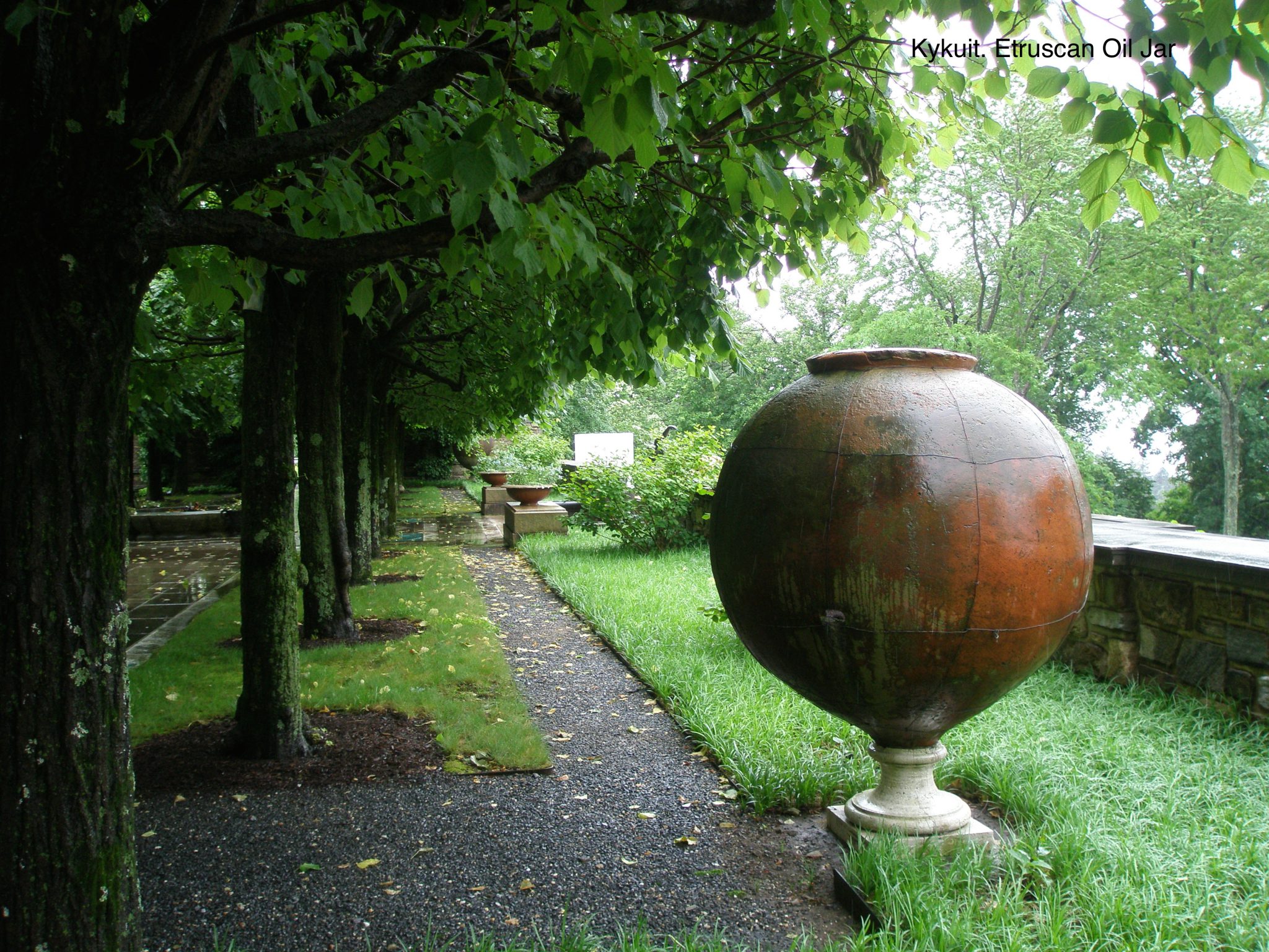 One of a pair of Giant Etruscan Urns, at the top of the West Garden