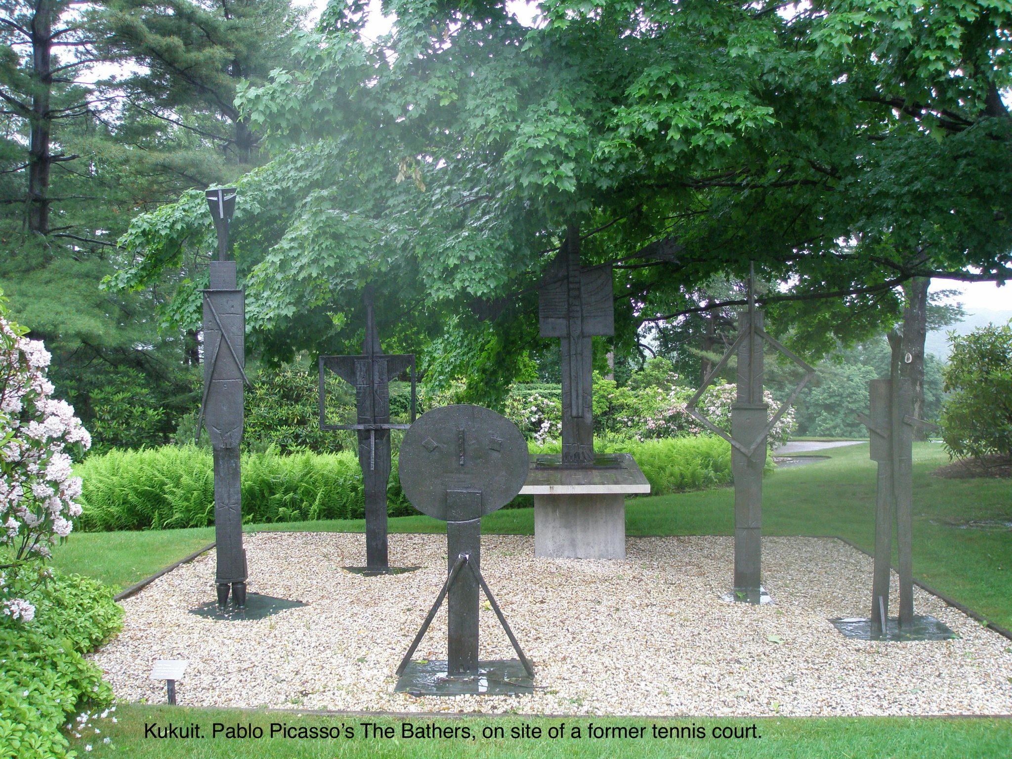 Sculptures from 1956, near the Brook Garden