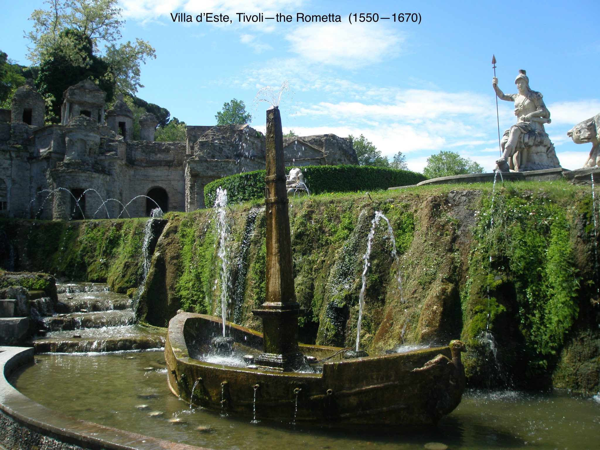 The Rometta, in the gardens of Villa d'Este. Tivoli, Italy.