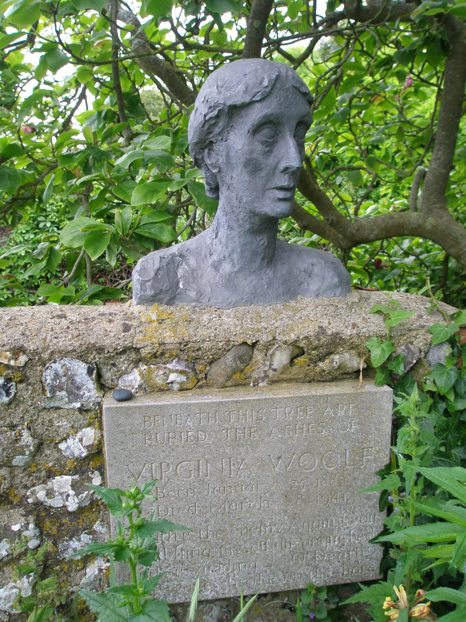 The ashes of both Virginia and Leonard Woolf are buried in the garden, at Monk's House