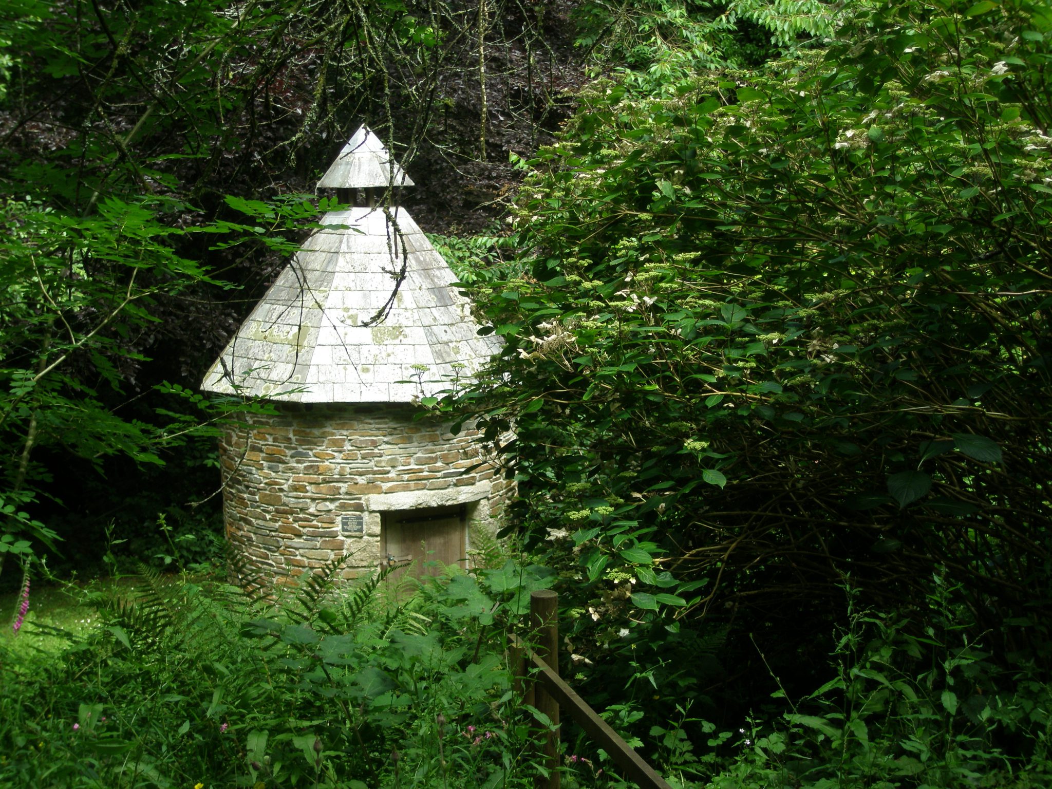 A Dovecote is tucked into the woods, north of the Summer Garden
