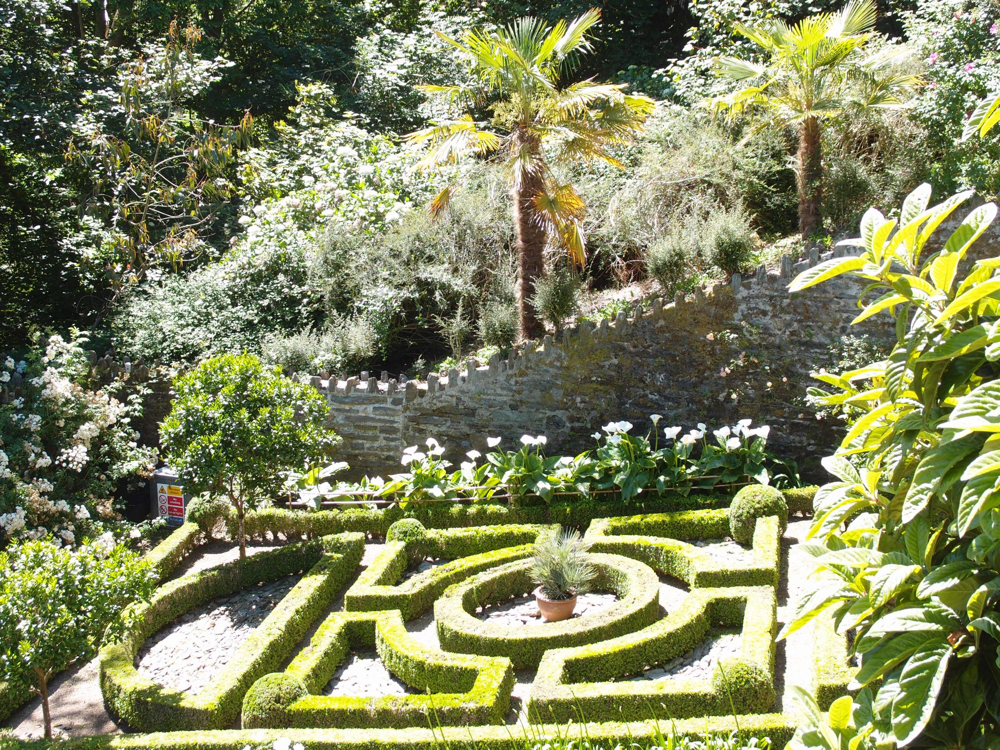 The Secret Garden overlooks this Parterre, which was planted by the National Trust in 1991. The clipped box hedging is cut twice a year, by hand.