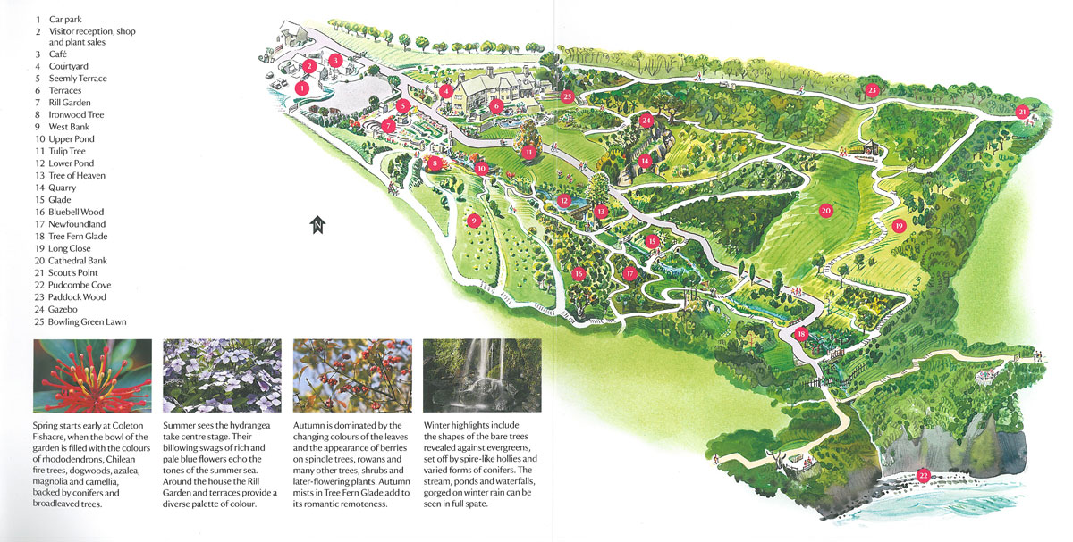 Plan of the gardens at Coleton Fishacre. Image courtesy of the National Trust.