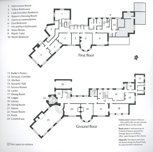 Coleton Fishacre: House Plans. Image courtesy of the National Trust.